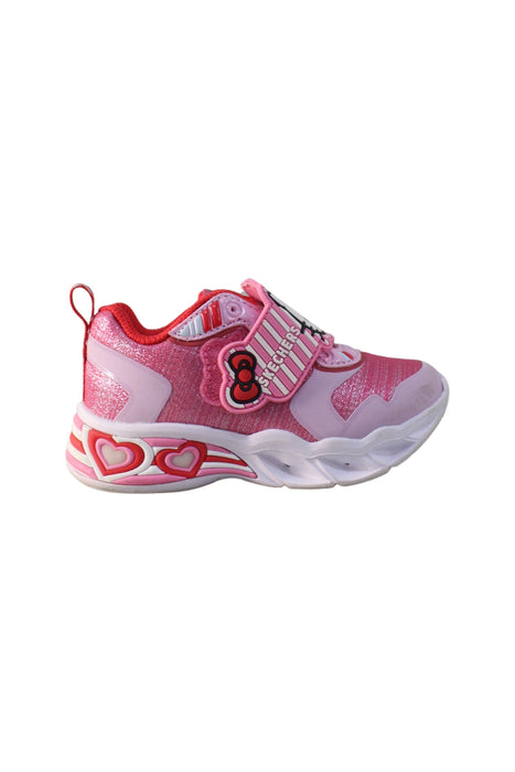 A Pink Sneakers from Skechers in size 18-24M for girl. (Back View)
