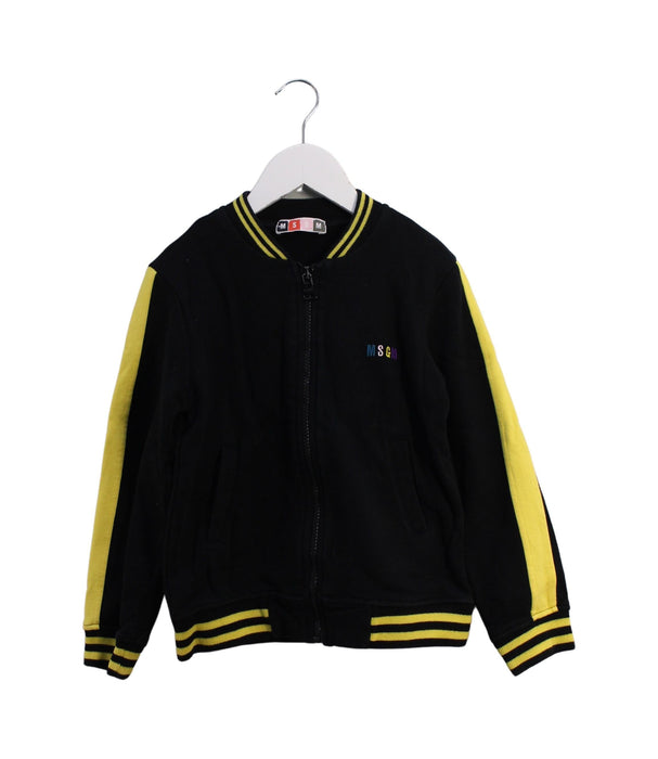 A Black Lightweight Jackets from MSGM in size 6T for boy. (Front View)