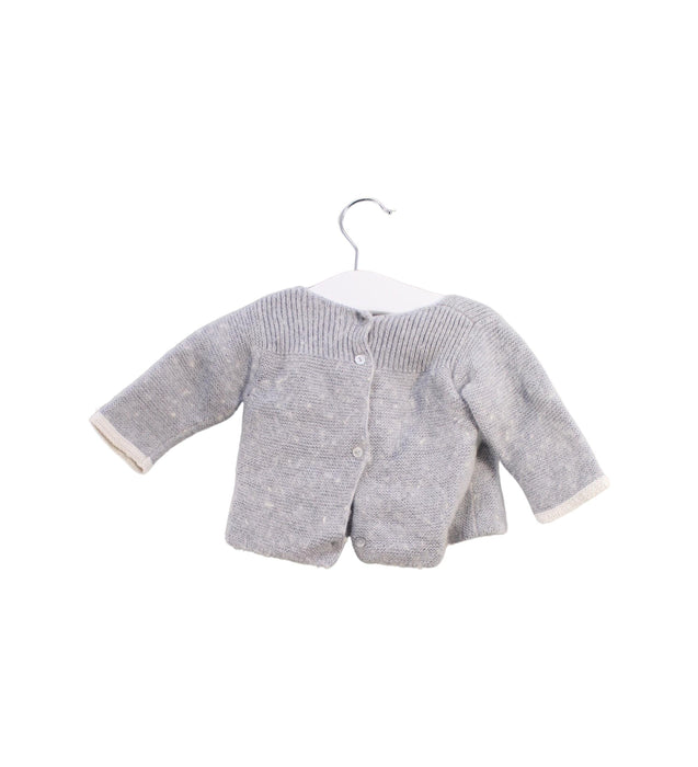 A Grey Knit Sweaters from Jacadi in size 0-3M for girl. (Back View)