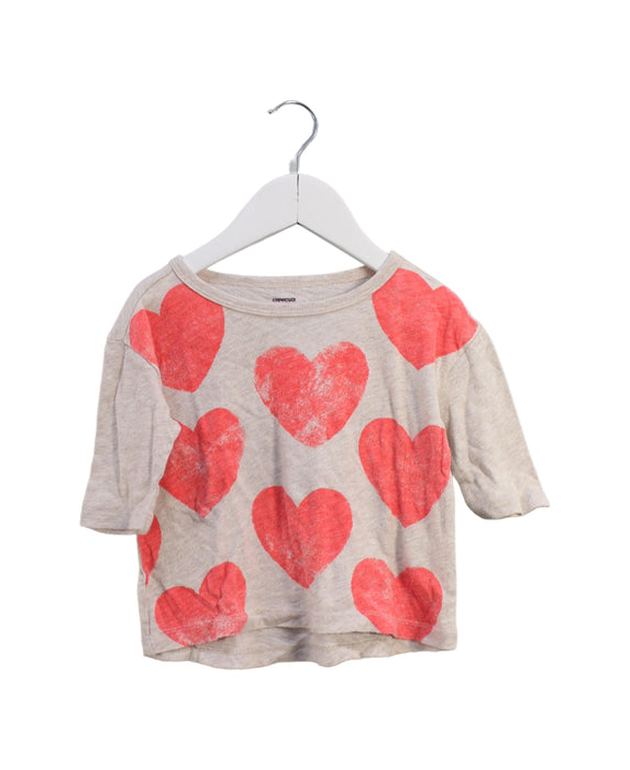 A Beige Short Sleeve T Shirts from Crewcuts in size 3T for girl. (Front View)