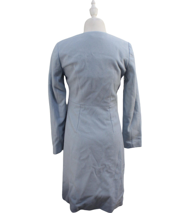 A Blue Coats from Seraphine in size XS for maternity. (Back View)