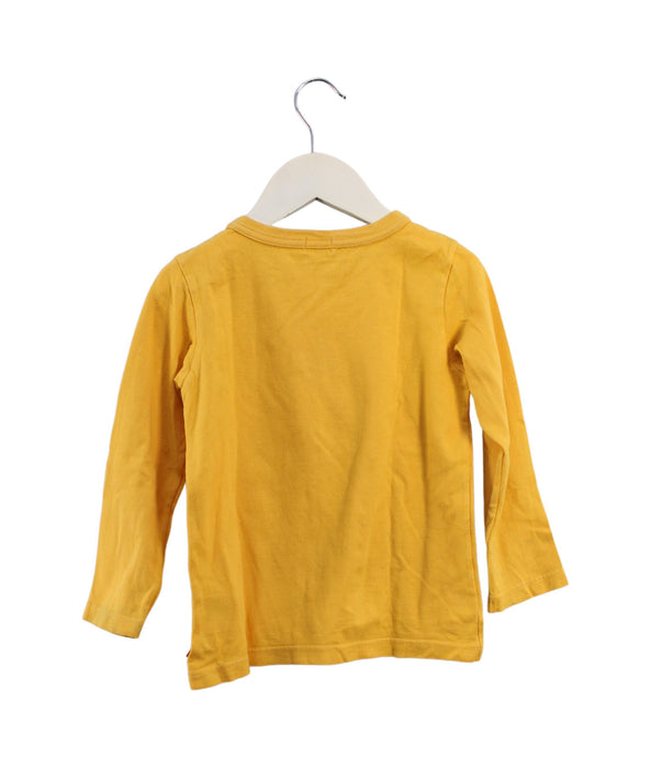A Yellow Long Sleeve Tops from Miki House in size 4T for boy. (Back View)