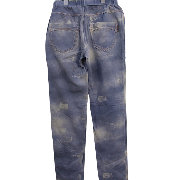 A Blue Casual Pants from Momonittu in size 12Y for boy. (Back View)