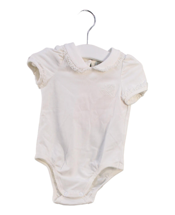 A White Short Sleeve Bodysuits from Nicholas & Bears in size 0-3M for girl. (Front View)