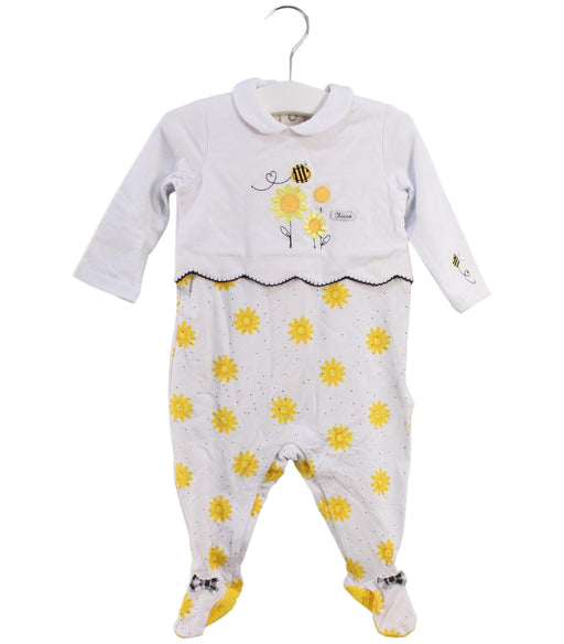 A White Onesies from Chicco in size 3-6M for girl. (Front View)