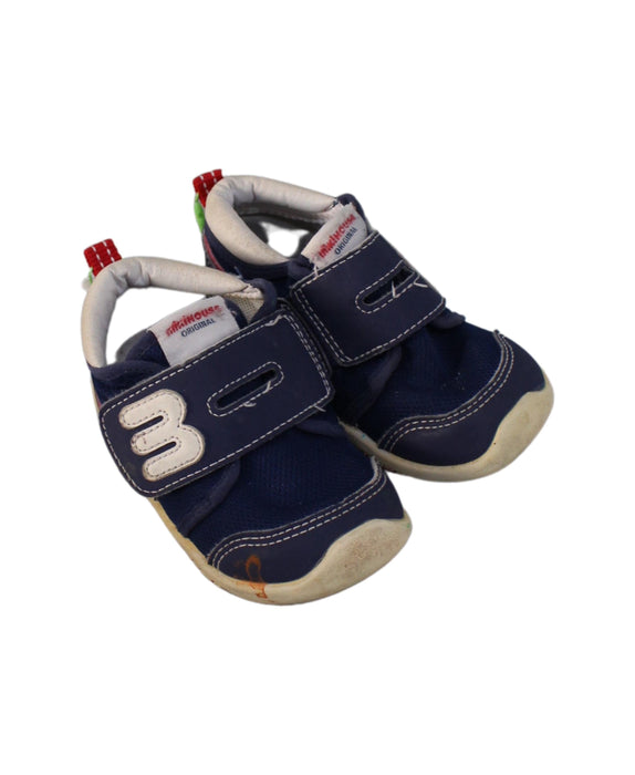 A Navy Sneakers from Miki House in size 18-24M for boy. (Front View)