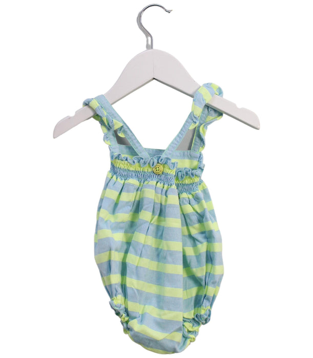 A Blue Sleeveless Bodysuits from Nanos in size 6-12M for girl. (Back View)