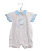 A White Short Sleeve Rompers from Chickeeduck in size 6-12M for girl. (Front View)