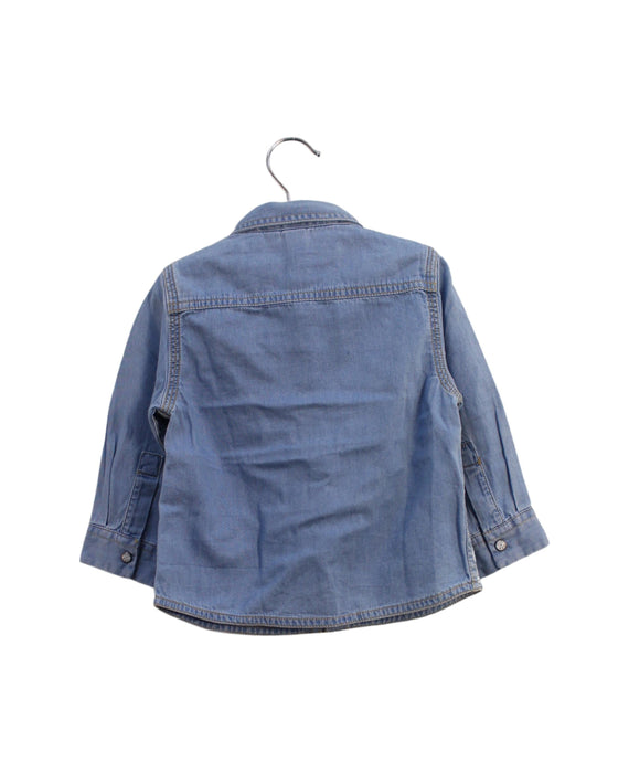 A Blue Shirts from 3Pommes in size 6-12M for boy. (Back View)