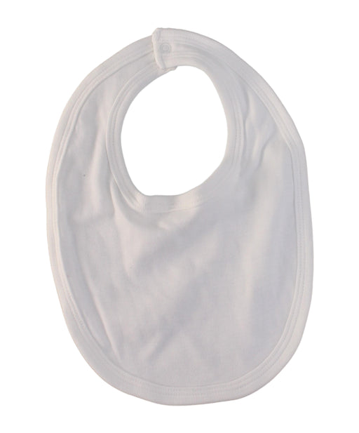 A White Bibs from Petit Bateau in size O/S for neutral. (Front View)