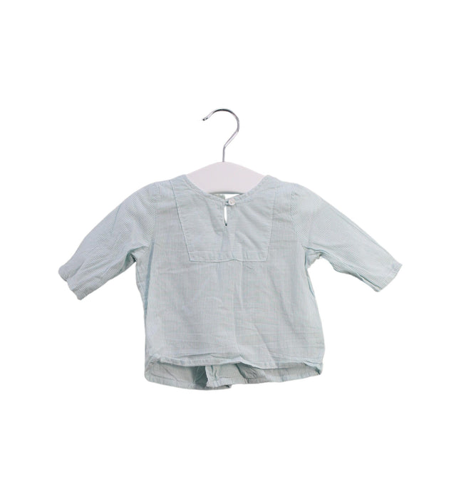 A Blue Long Sleeve Tops from Bout'Chou in size 0-3M for neutral. (Front View)