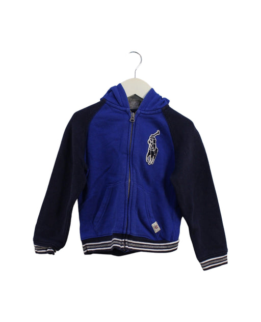 A Blue Zippered Sweatshirts from Polo Ralph Lauren in size 3T for boy. (Front View)