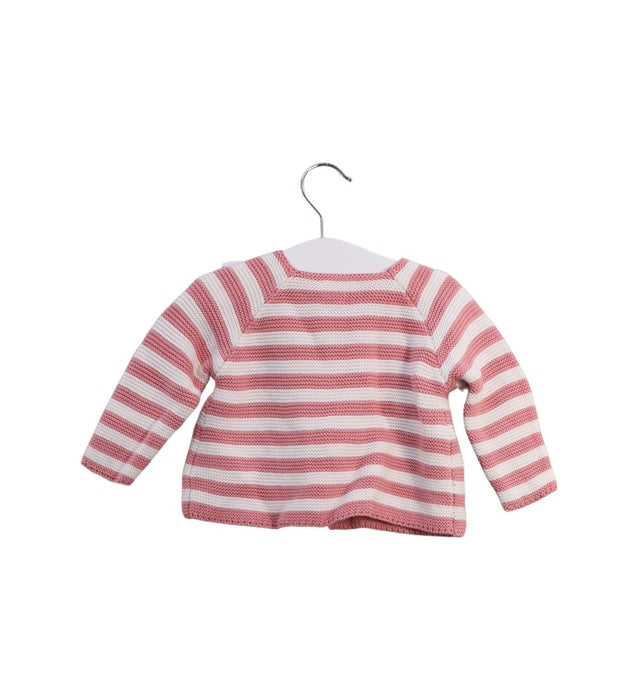 A Pink Cardigans from Nanos in size 6-12M for girl. (Back View)