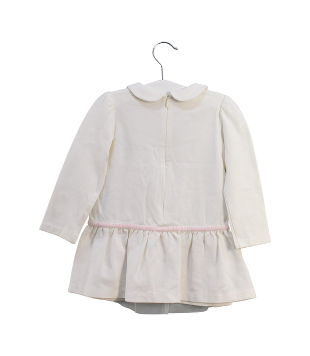 A White Long Sleeve Dresses from I Pinco Pallino in size 12-18M for girl. (Back View)