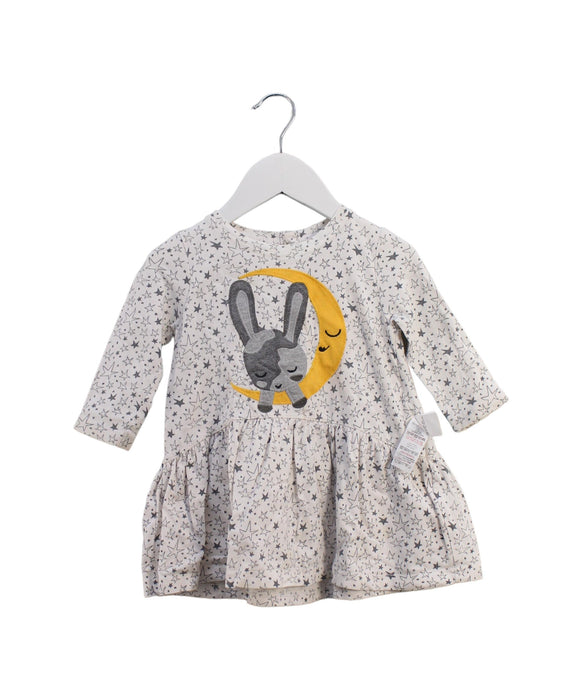 A Grey Long Sleeve Dresses from The Bonnie Mob in size 12-18M for girl. (Front View)