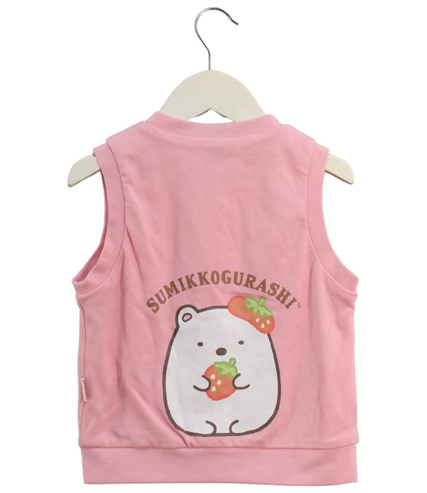 A Pink Outerwear Vests from Mides in size 2T for girl. (Back View)