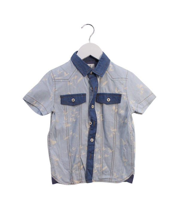 A Blue Shirts from As Little As in size 3T for boy. (Front View)