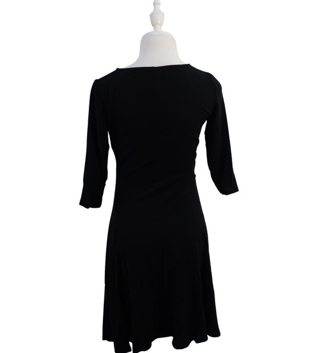 A Black Long Sleeve Dresses from Seraphine in size S for maternity. (Back View)