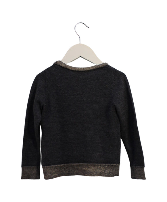 A Grey Cardigans from Bonpoint in size 4T for girl. (Back View)