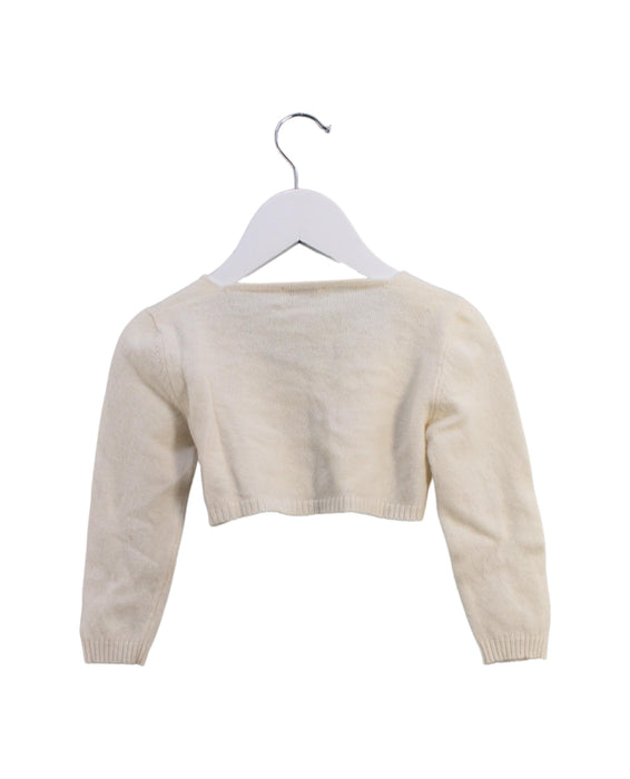 A Ivory Cardigans from Gusella in size 3T for girl. (Back View)
