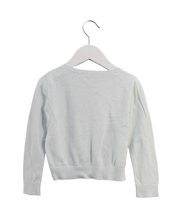 A Teal Cardigans from Bonpoint in size 4T for girl. (Back View)