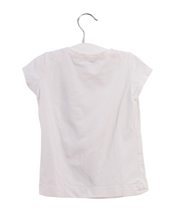 A White Short Sleeve T Shirts from Monnalisa in size 4T for girl. (Back View)