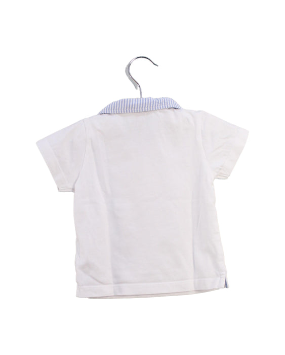 A White Short Sleeve Tops from Jacadi in size 6-12M for boy. (Back View)