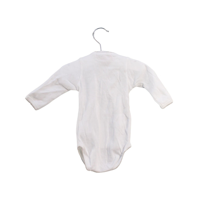 A White Long Sleeve Bodysuits from Bonpoint in size 0-3M for neutral. (Back View)