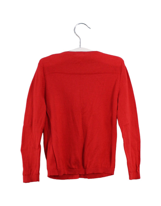 A Red Cardigans from Petit Bateau in size 3T for girl. (Back View)