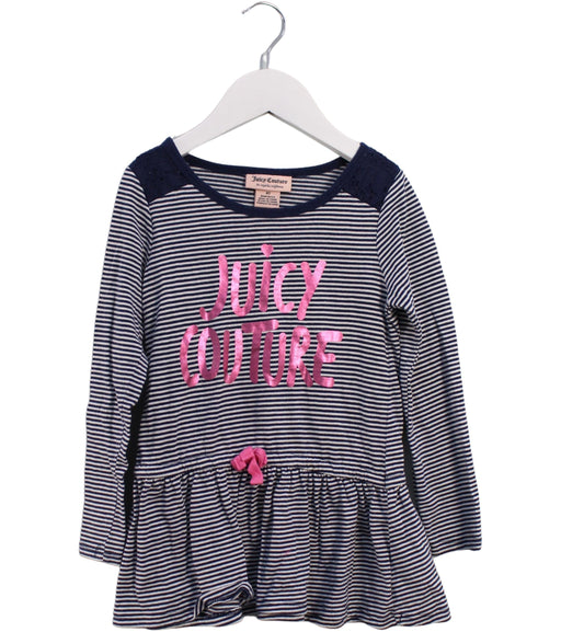 A Navy Long Sleeve Tops from Juicy Couture in size 4T for girl. (Front View)