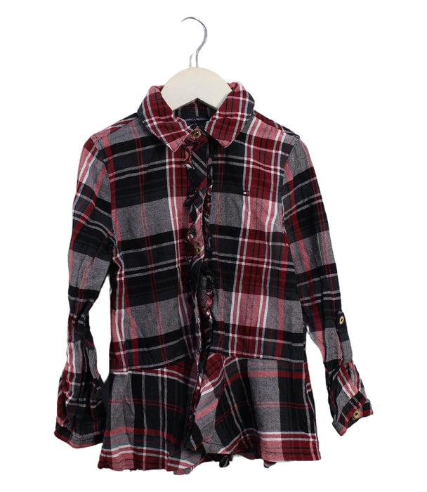 A Red Shirts from Tommy Hilfiger in size 5T for girl. (Front View)