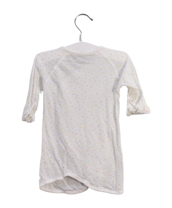 A White Long Sleeve Tops from Organic Mom in size 0-3M for girl. (Back View)