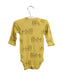 A Yellow Long Sleeve Bodysuits from Kate Quinn in size 3-6M for girl. (Back View)