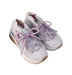 A Silver Sneakers from WiNK in size 4T for girl. (Front View)