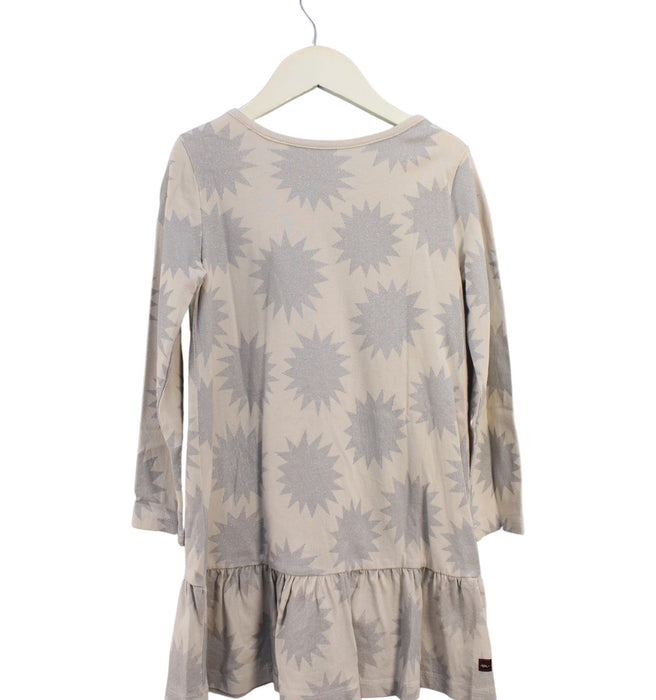 A Beige Long Sleeve Dresses from Tea in size 5T for girl. (Back View)