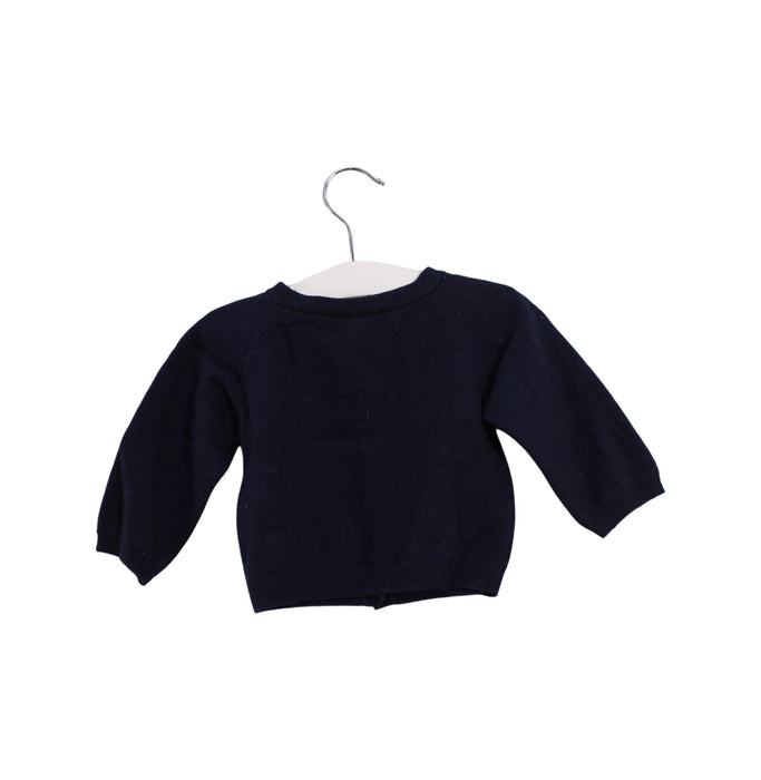 A Navy Cardigans from Jacadi in size 6-12M for girl. (Back View)