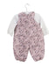A Pink Overall Shorts from Lily Rose in size 6-12M for girl. (Back View)