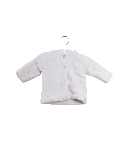 A Blue Puffer/Quilted Jackets from Tartine et Chocolat in size 0-3M for girl. (Front View)