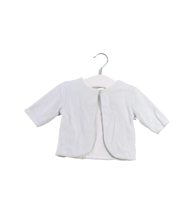 A Blue Cardigans from Kissy Kissy in size 0-3M for girl. (Front View)