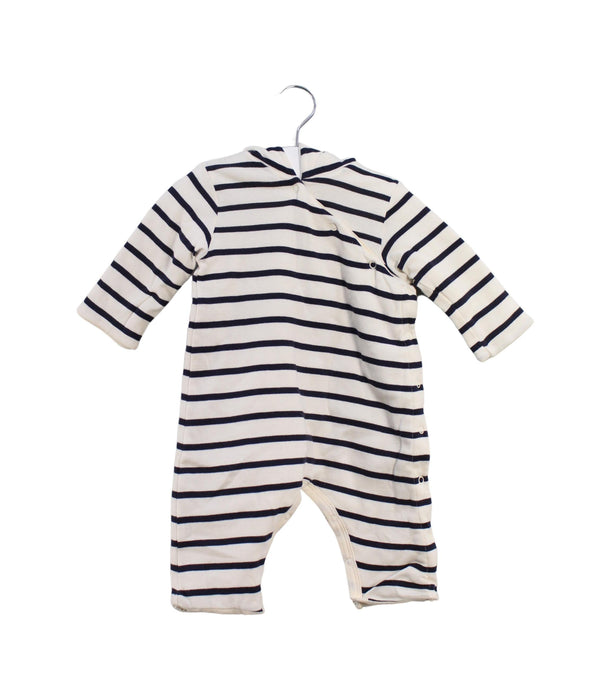 A Ivory Long Sleeve Jumpsuits from Petit Bateau in size 0-3M for girl. (Front View)