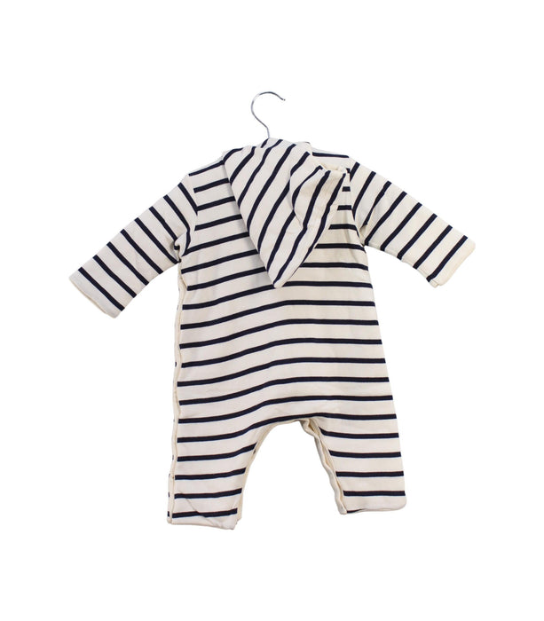 A Ivory Long Sleeve Jumpsuits from Petit Bateau in size 0-3M for girl. (Back View)