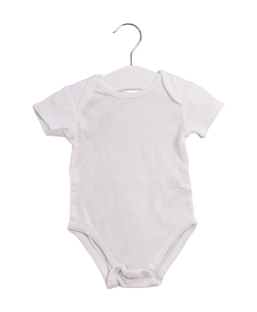 A White Short Sleeve Bodysuits from Calvin Klein in size 0-3M for neutral. (Front View)