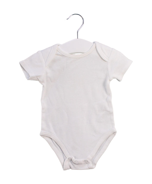 A White Short Sleeve Bodysuits from Calvin Klein in size 0-3M for neutral. (Front View)