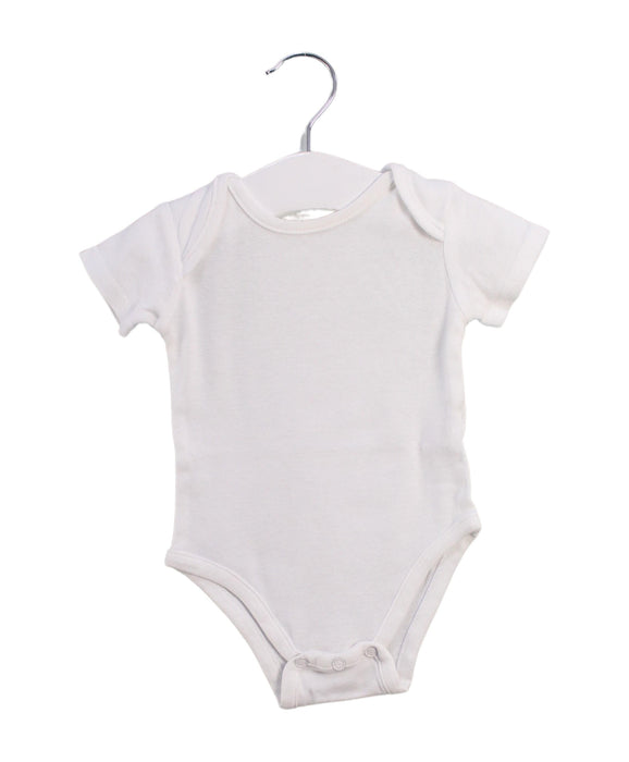 A White Short Sleeve Bodysuits from Calvin Klein in size 0-3M for neutral. (Front View)