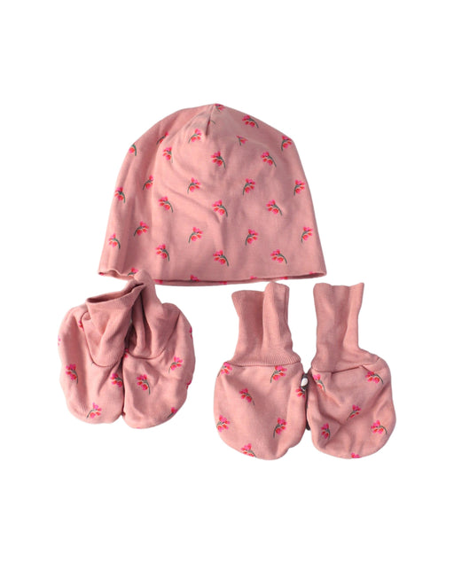 A Pink Beanies from Oeuf in size 0-3M for girl. (Front View)