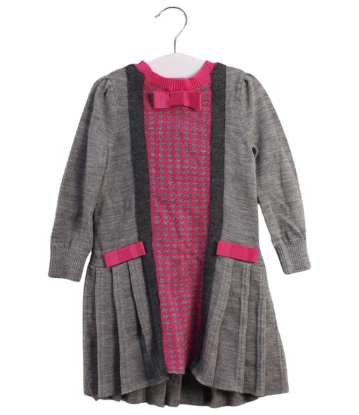 A Grey Long Sleeve Dresses from Nicholas & Bears in size 12-18M for girl. (Front View)