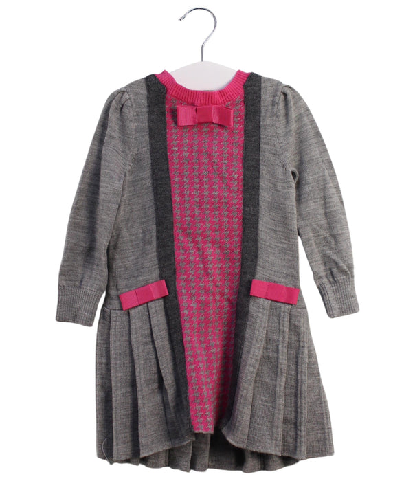 A Grey Long Sleeve Dresses from Nicholas & Bears in size 12-18M for girl. (Front View)
