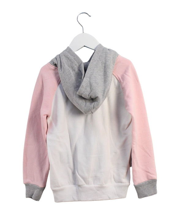 A White Hooded Sweatshirts from Calvin Klein in size 6T for girl. (Back View)