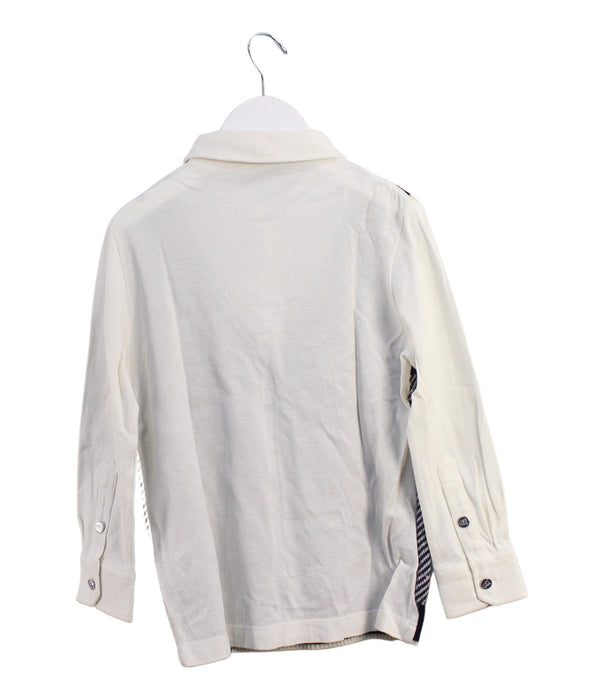 A Ivory Long Sleeve Polos from Nicholas & Bears in size 4T for boy. (Back View)