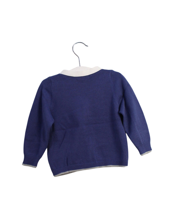 A Blue Cardigans from Bonpoint in size 12-18M for boy. (Back View)